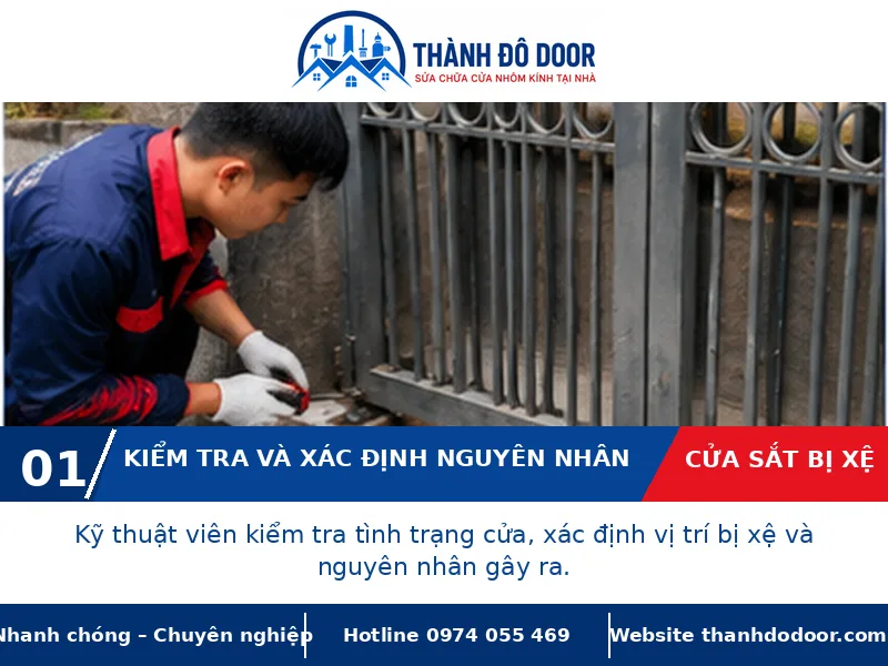 Cửa sắt bị xệ: 7 nguyên nhân và cách xử lý an toàn 1 01 cua sat bi