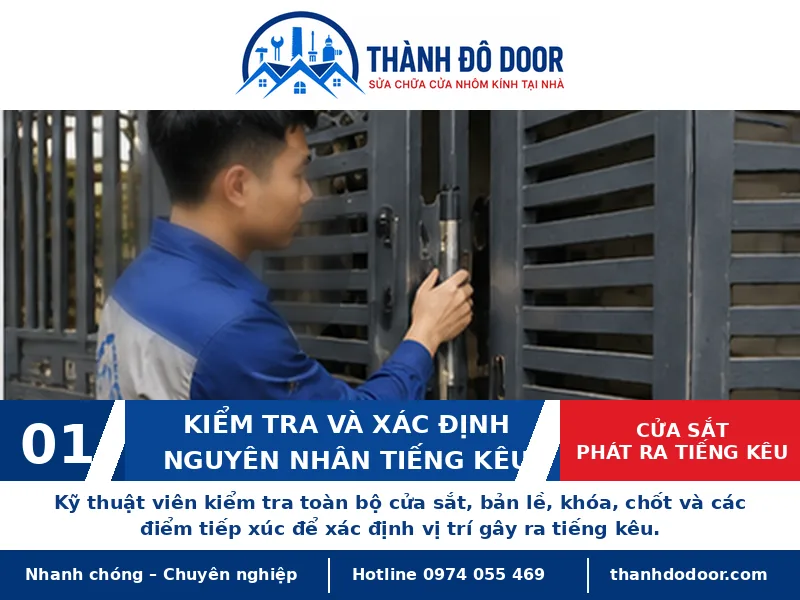 Cửa sắt phát ra tiếng kêu: Nguyên nhân và cách xử lý phù hợp 1 01 cua sat phat ra tieng keu