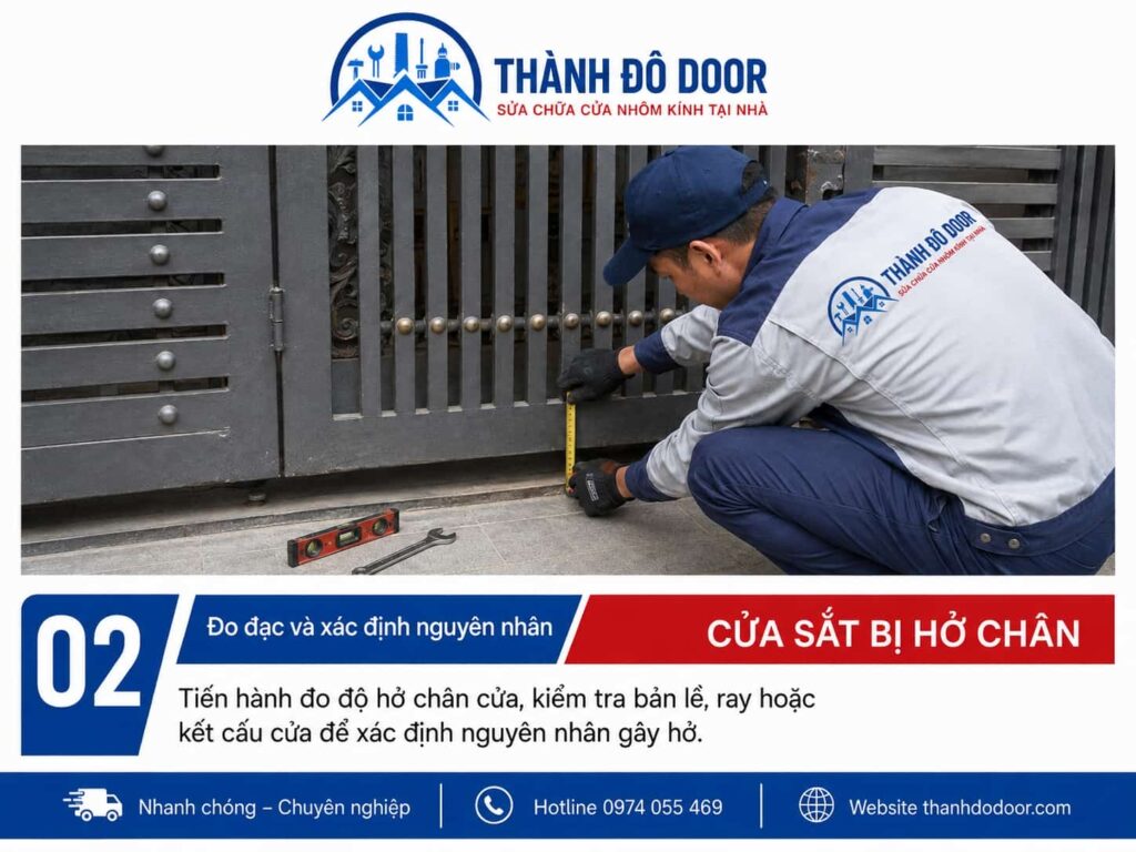 Cửa sắt bị hở chân