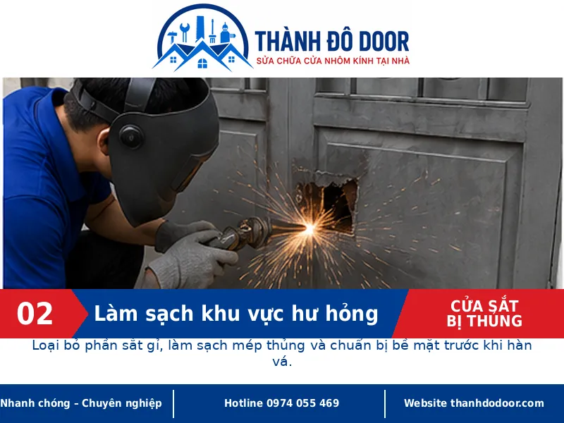 Cửa sắt bị thủng: Khi nào có thể hàn vá, khi nào phải cắt thay? 2 Cửa sắt bị thủng
