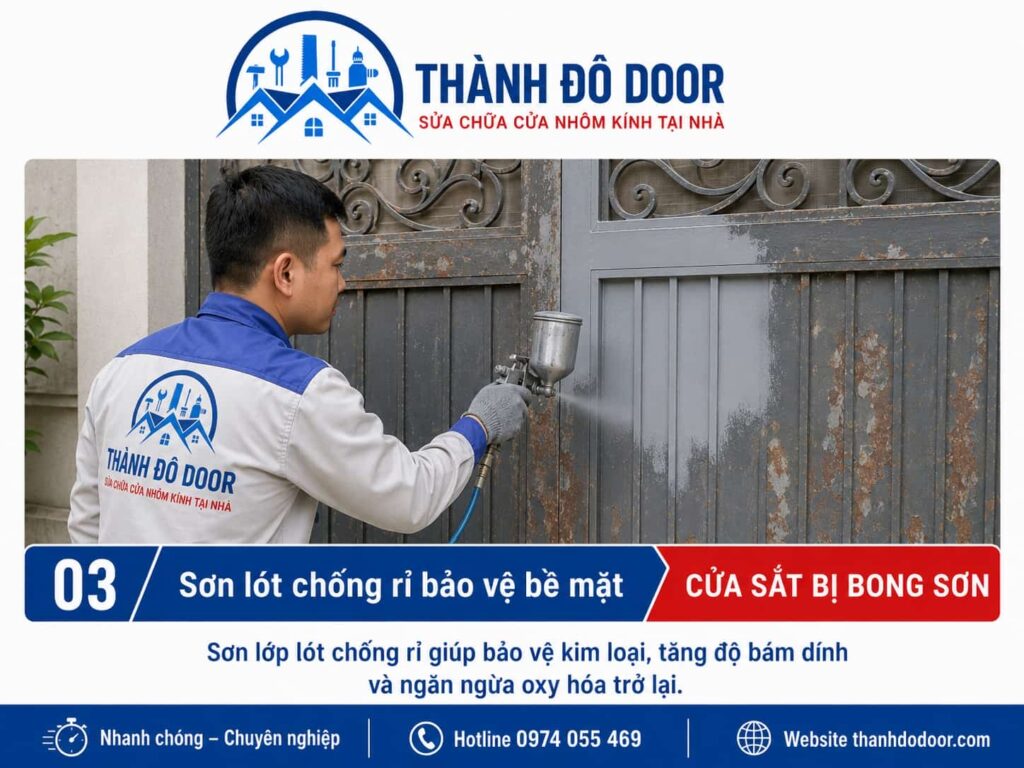 Cửa sắt bị bong sơn: Nguyên nhân và cách sơn phục hồi đúng kỹ thuật 3 03 cua sat bi bong son
