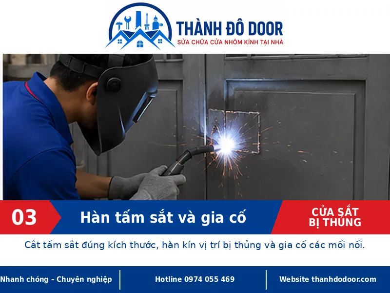 Cửa sắt bị thủng: Khi nào có thể hàn vá, khi nào phải cắt thay? 3 03 cua sat bi thung
