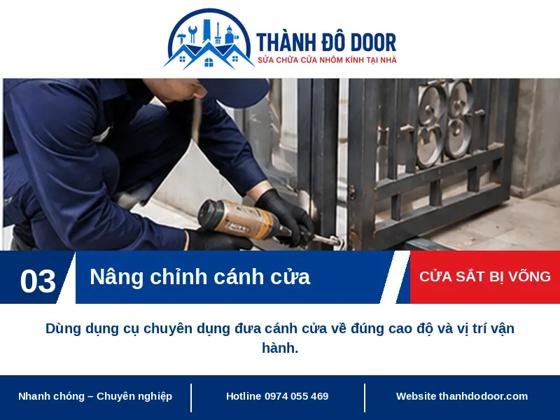 Cửa sắt bị võng: 6 nguyên nhân và cách gia cố an toàn 3 03 cua sat bi vong