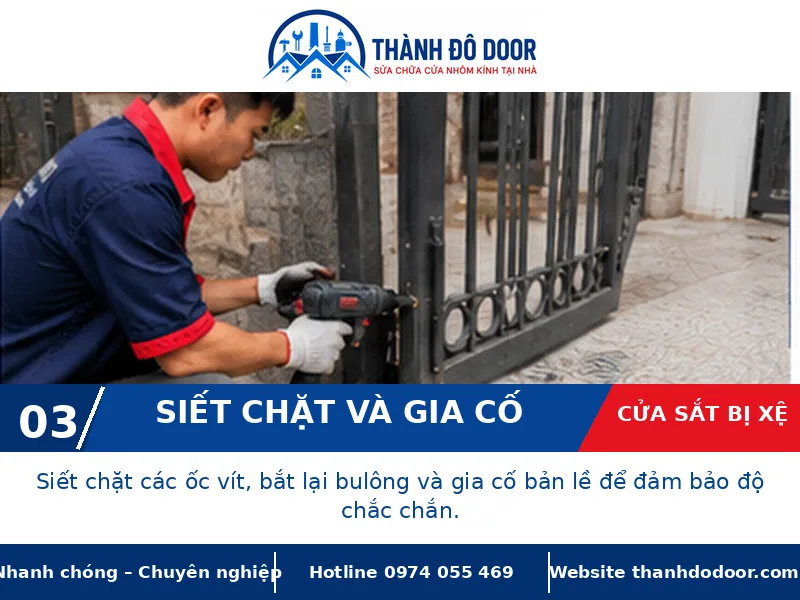 Cửa sắt bị xệ: 7 nguyên nhân và cách xử lý an toàn 3 03 cua sat bi
