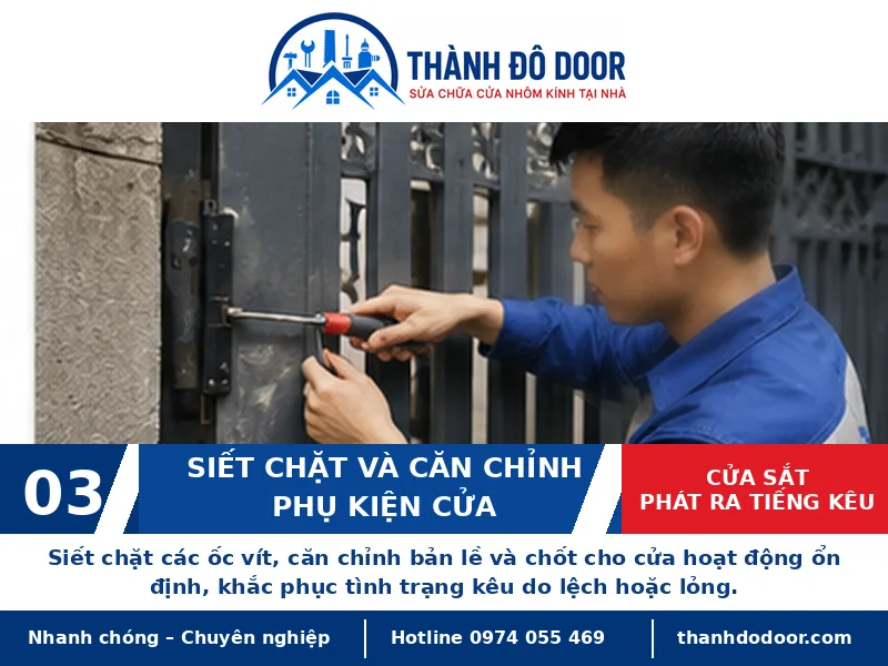 Cửa sắt phát ra tiếng kêu: Nguyên nhân và cách xử lý phù hợp 3 03 cua sat phat ra tieng keu