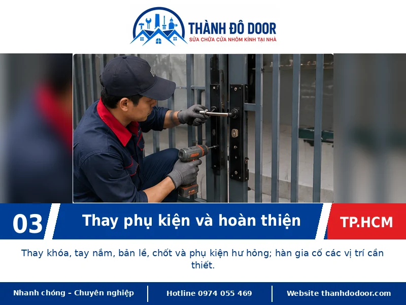 Sửa cửa sắt TPHCM: Kiểm tra đúng lỗi, báo giá trước khi sửa 3 03 sua cua sat tphcm