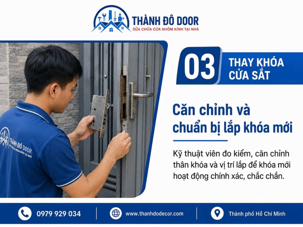 Thay khóa cửa sắt, cửa cổng khi ổ khóa bị hỏng hoặc không còn phù hợp 3 03 thay khoa cua sat