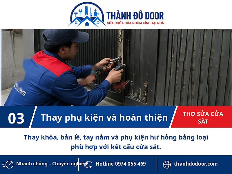 Thợ sửa cửa sắt: Kiểm tra đúng lỗi, báo giá rõ ràng 3 03 tho sua cua sat