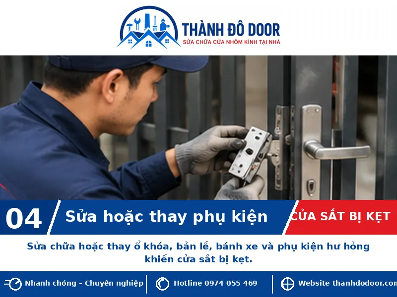 Cửa sắt bị kẹt: 8 nguyên nhân và cách xử lý an toàn 4 04 cua sat bi ket