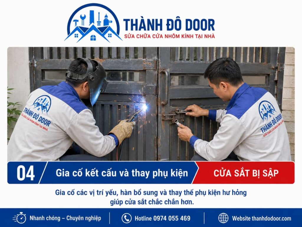 Cửa sắt bị sập: Dấu hiệu nguy hiểm và cách xử lý an toàn 4 04 cua sat bi sap
