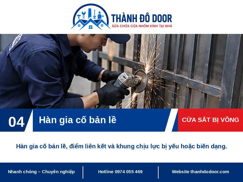 Cửa sắt bị võng: 6 nguyên nhân và cách gia cố an toàn 4 04 cua sat bi vong