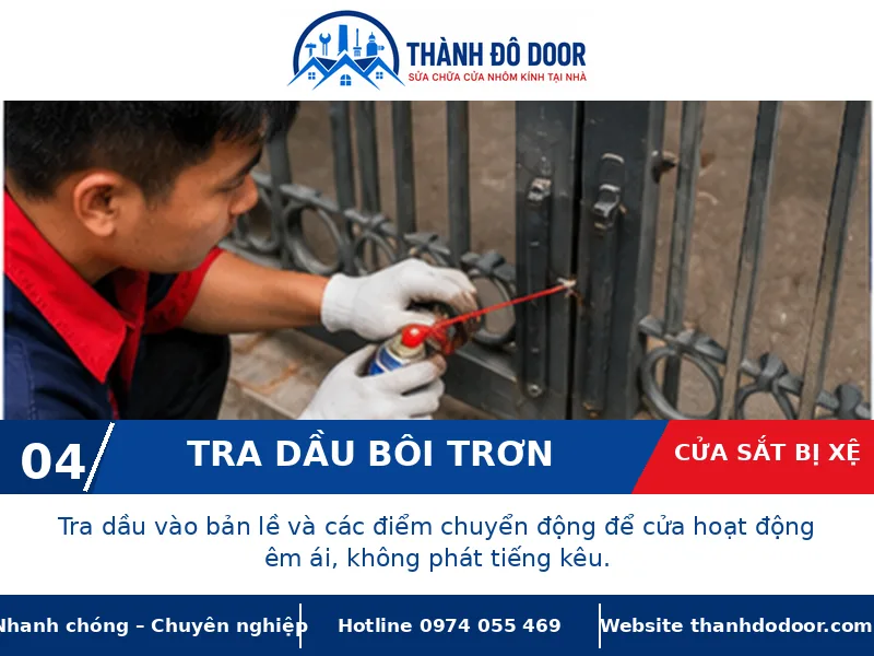 Cửa sắt bị xệ: 7 nguyên nhân và cách xử lý an toàn 4 04 cua sat bi