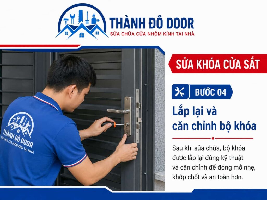 Sửa khóa cửa sắt bị kẹt, lệch chốt và không ăn khóa 4 04 sua khoa cua sat