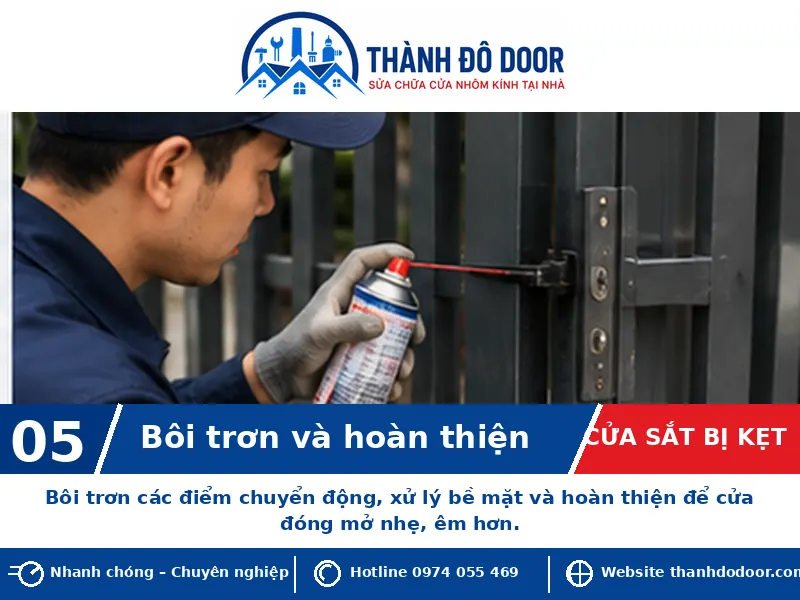 Cửa sắt bị kẹt: 8 nguyên nhân và cách xử lý an toàn 5 05 cua sat bi ket