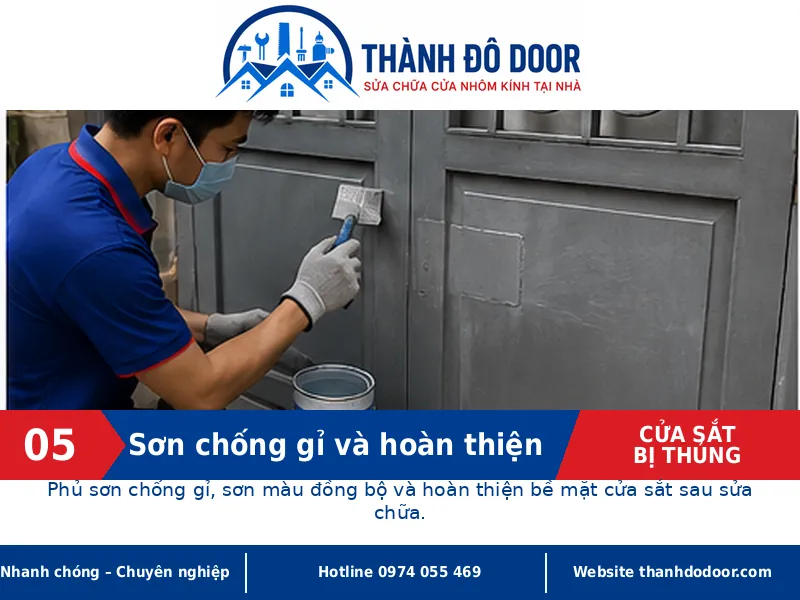 Cửa sắt bị thủng: Khi nào có thể hàn vá, khi nào phải cắt thay? 5 05 cua sat bi thung