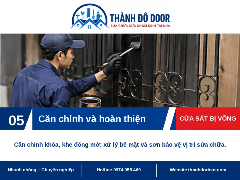 Cửa sắt bị võng: 6 nguyên nhân và cách gia cố an toàn 5 05 cua sat bi vong