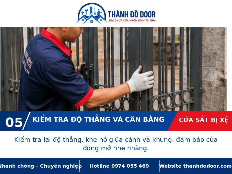 Cửa sắt bị xệ: 7 nguyên nhân và cách xử lý an toàn 5 05 cua sat bi