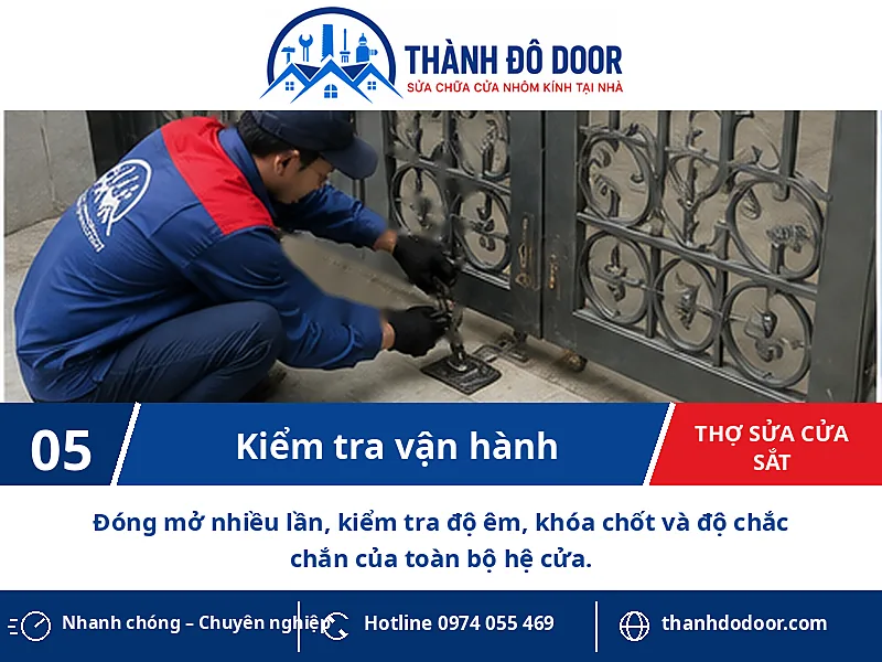 Thợ sửa cửa sắt: Kiểm tra đúng lỗi, báo giá rõ ràng 5 05 tho sua cua sat