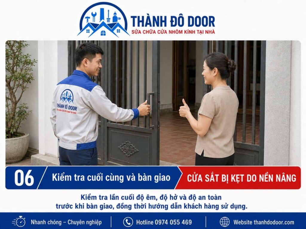 06 cua sat bi ket do nen nang