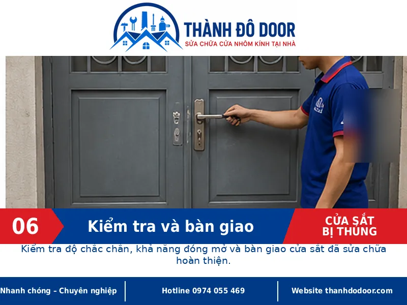Cửa sắt bị thủng: Khi nào có thể hàn vá, khi nào phải cắt thay? 6 06 cua sat bi thung