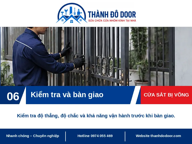 Cửa sắt bị võng: 6 nguyên nhân và cách gia cố an toàn 6 06 cua sat bi vong