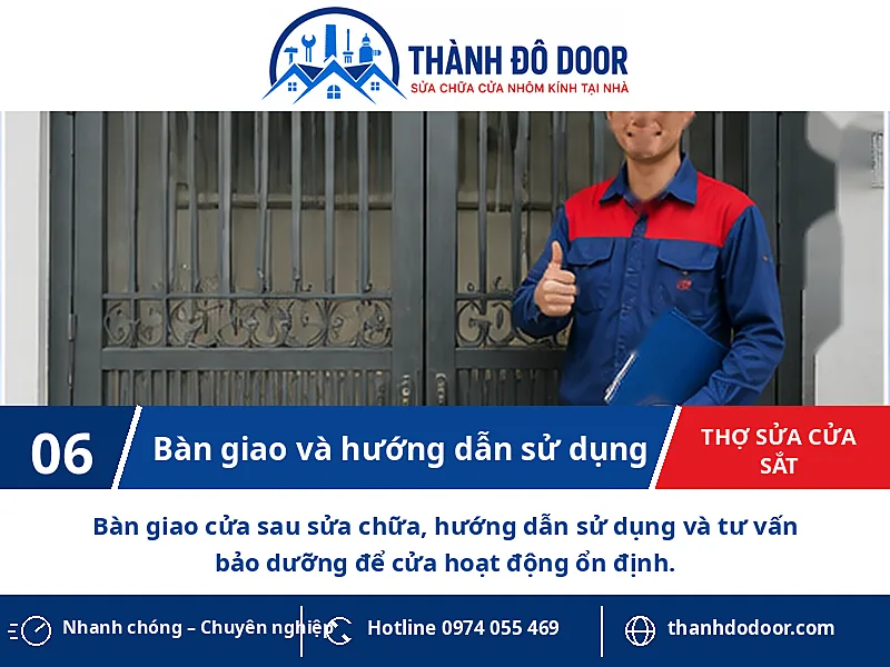 Thợ sửa cửa sắt: Kiểm tra đúng lỗi, báo giá rõ ràng 6 06 tho sua cua sat